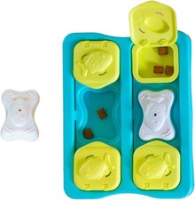 Catstages Treat Puzzle Cube Toy for Active Indoor Cats, Blue