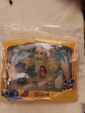 Disney STITCH 11 piece Collectors Figure Set Just Play New Sealed in Bag