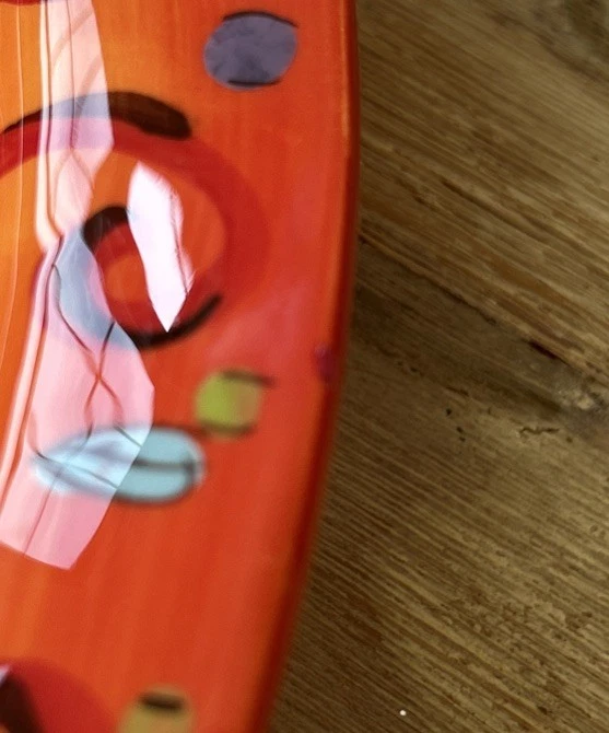 Plato para servir Pier 1 One Imports Pasilla loza chile pimienta naranja 16,5" Foto 4 de 4