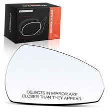 Right Passenger Side Heated Mirror Glass with Backing Plate - Compatible with