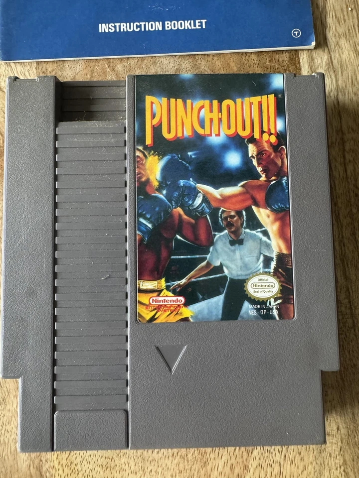 Punch-Out!! Nintendo NES Game Cartridge Manual Japan Boxing Retro 1987 - Image 2 of 3