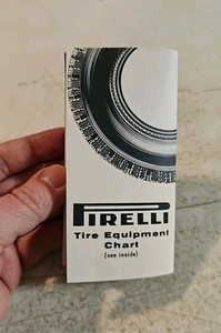 Vintage Pirelli Tire Equipment Chart Sales Brochure