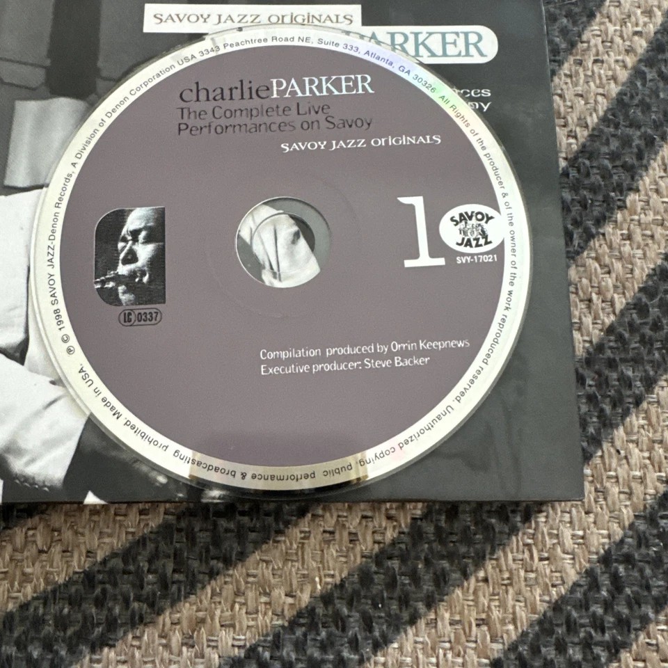 CHARLIE PARKER - The Complete Live Performance on Savoy 1998 (4 CD Disc Set) NM - Image 3 of 4