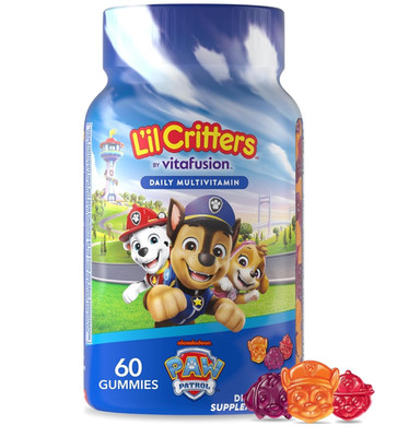 L il Critters Paw Patrol Gummy Vites Daily Gummy Multivitamin for Kids, 60 Ct