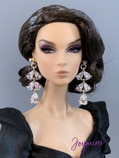 Earrings For Fashion Royalty Integrity Poppy Parker NuFace Dolls Crystal Jewelry