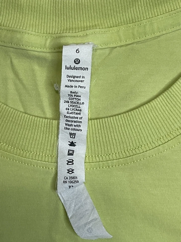 Lululemon Women’s Dres All Yours Cotton T-Shirt Size 6 - Image 4 of 4