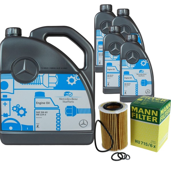 MANN-FILTER ÖLfilter 9L MotoröL 5W-40 MB 229.5 FüR Mercedes-Benz SLK 55-image