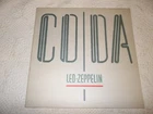 LED ZEPPELIN CODA VINYL LP 1982 SWAN SONG 90051-1 EX
