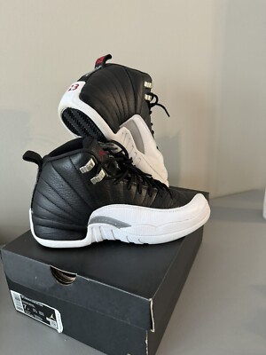 Air Jordan 12 Retro (GS) Playoff Black/White Size US 7Y | eBay