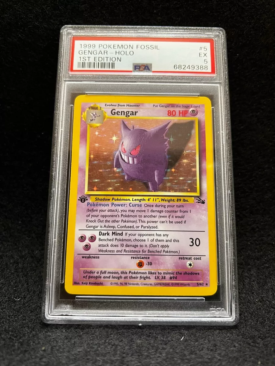 Gengar Holo - Fossil Pokémon card 5/62