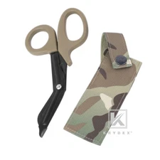 KRYDEX Medic Hand Pouch Shears Tactical Shear Pouch Scissors Sheath MOLLE Camo