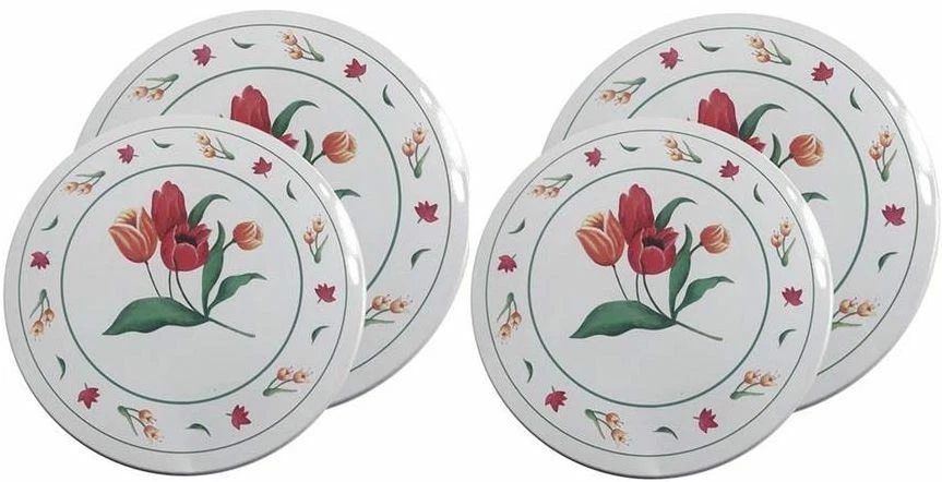 Lot De 4 Couvercles De Brûleur électrique Vintage Wal-Mart - Motif Floral - Neufs