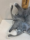 Murano Art Glass Center Piece Bowl Rare Gray Color - Swirl w/ Label — photo 5