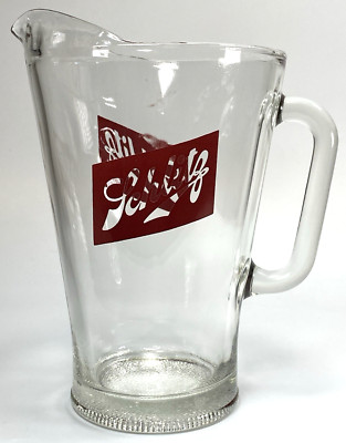 Schlitz 52oz Heavy Glass Beer Pitcher with Textured Glass Bottom