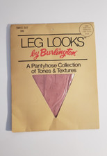 Leg Looks by Burlington Pantyhose Dusty Rose Swiss Dot 386 Sandalfoot Size Long