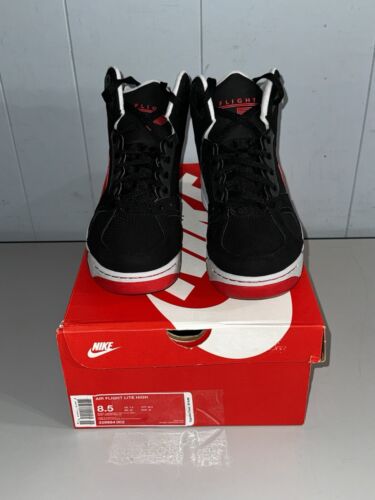 Nike Air Flight Lite High. Black, Red and Grey Size 8.5 - Picture 2 of 12