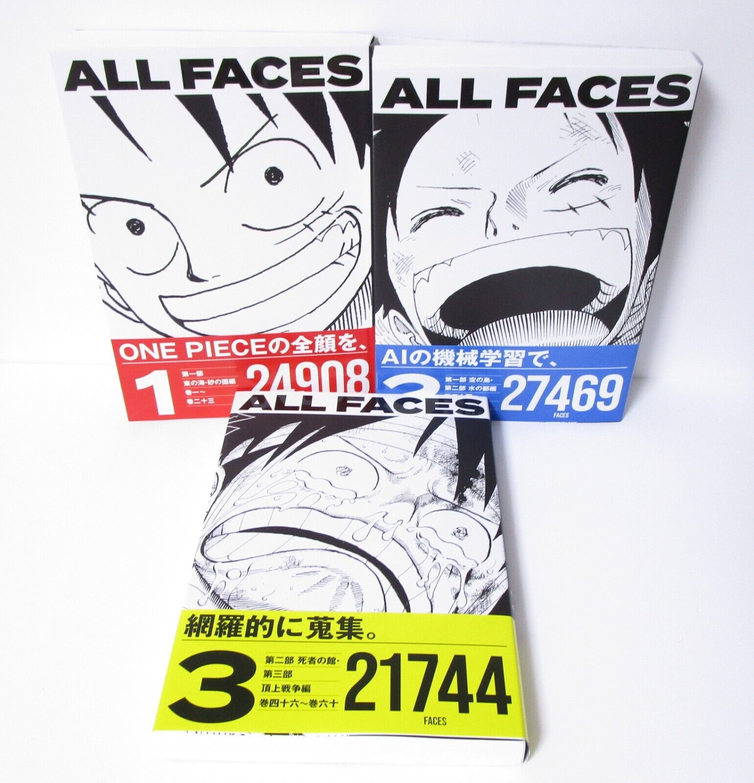 One Piece All Faces 1 - 3 Collector's Edition Comic Japanese Ver Manga