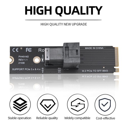 Carte convertisseur M.2 NVME vers U.2 Mkey PCIeX4 M.2 PCIe vers SFF8643 (horizon - Photo 7/10