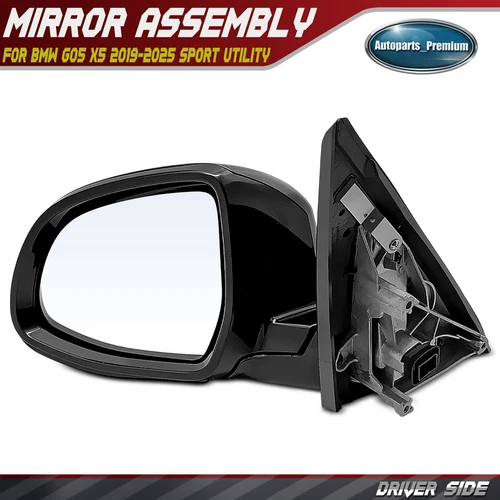Left Driver Power Mirror with Power Folding 5-Pin for BMW G05 X5 2019-2025 SUV