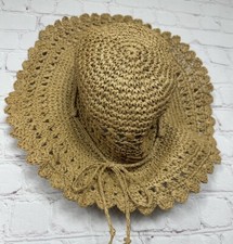 Women's Floppy Sun Hat Summer Wide Beach Cap Packable GUC