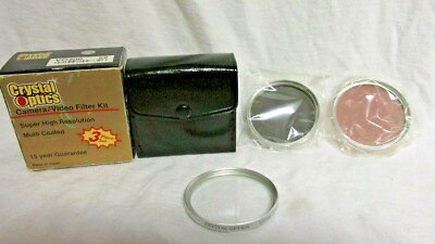 Crystal Optics Camera Video Multi Coated Filter 3 piece UV P.L F-D 52mm Japan