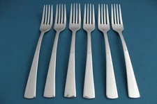 6 Dinner Forks Villeroy & Boch CHANCELLOR Glossy 18/10 Indonesia NEW 8 1/8"