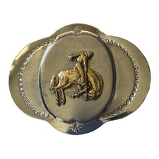Vintage Bucking Bronco Belt Buckle Cowboy Rodeo Made In Japan