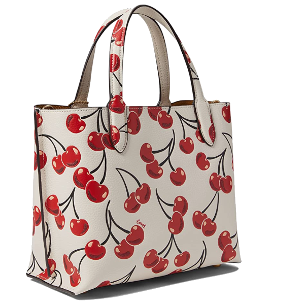 バッグ Cherry-Pattern Scarf& Tote Set beige COACH Tote Bag Signature Heart Cherry Print LIGHT KHAKI