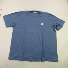 Carhartt Shirt Mens XL Short Sleeve Crew Neck Loose Fit Blue Lightweight Work
