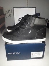 Nautica Boy's Youth Size 4 Boots MURRAY BLACK GREY IVORY CREAM NEW SHELF8