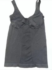 Chemise Black Stretchy Seamless Essentials Body wear Vtge 1970s