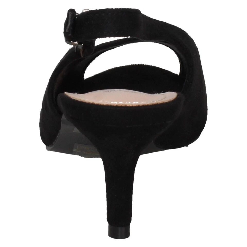 Zapatos anchos formales de tacón medio negros Spot On 'F12045' para dama Foto 4 de 4