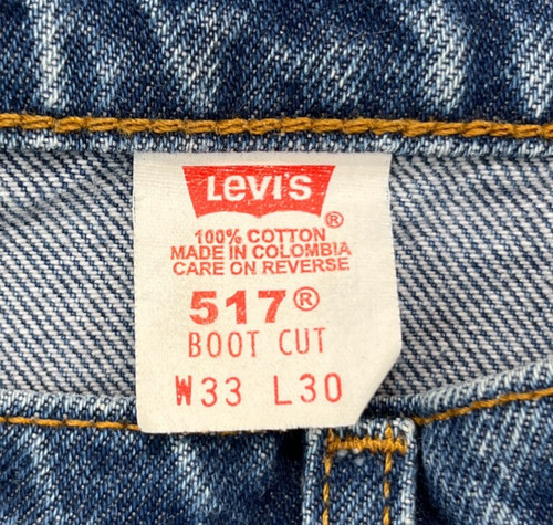 VTG Levis 517 Jeans Mens 33x30 Dark Wash Bootcut Natural Whiskers 90s Cowboy by Levi's, $111.99 - Photo 15