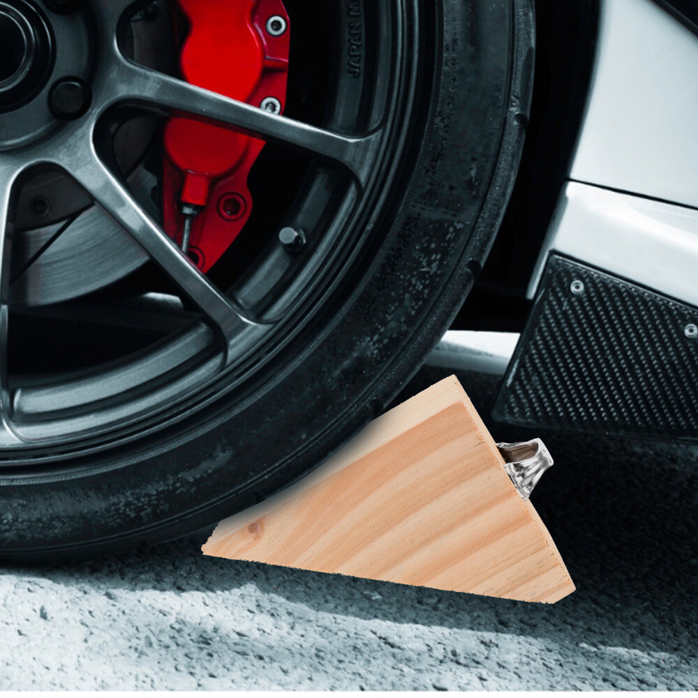 Car Wheel Chock Vehicle Tire Support Pad Chock Wooden Wheel Stopper