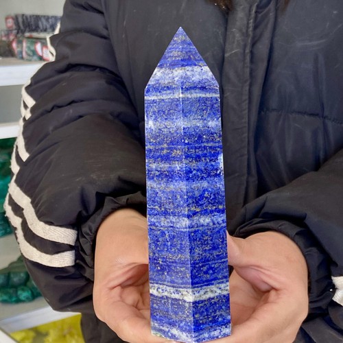 1.43LB Natural Lapis Lazuli quartz crystal single point tower healing - 第 8/13 張圖片