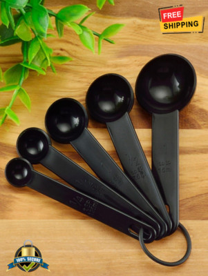 5pcs Plastic Measuring Spoon Set for Baking & Cooking Kitchen Tools