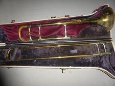 VINTAGE ROTH REYNOLDS EMPEROR BRASS TROMBONE INSTRUMENT W HARD CASE