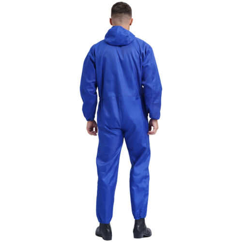 Mens Coverall Flame Jumpsuit Resistant Hooded Mechanic Dungarees Halloween Work - Picture 26 of 50
