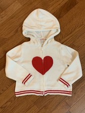 Gymboree Valentine  s Day SWEATER Hoodie Zip Up SIZE 4
