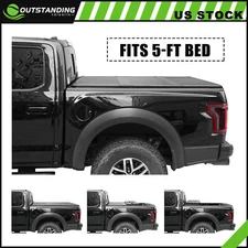 5FT TRUCK BED TONNEAU COVER FOR 2020-2022 JEEP GLADIATOR JT HARD SOLID TRI-FOLD