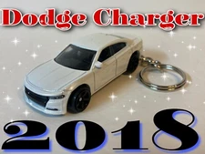 HOT WHEELS 2018 WHITE DODGE CHARGER CUSTOM KEY CHAIN Ltd EDITION GREAT GIFT🔥🔥