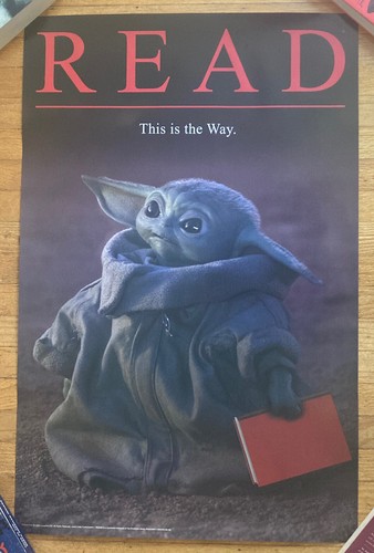 Orig. 2020 Grogu "This is the Way" Library READ 22x34 Baby Yoda Poster Star Wars - Picture 1 of 3