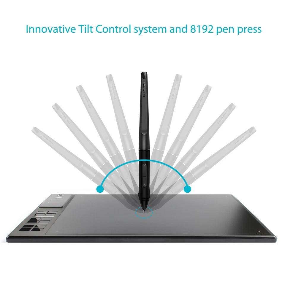 HUION Inspiroy WH1409 V2 Wireless Drawing Tablet Upgrade Verison 12 Keys Tilt - Image 3 of 4