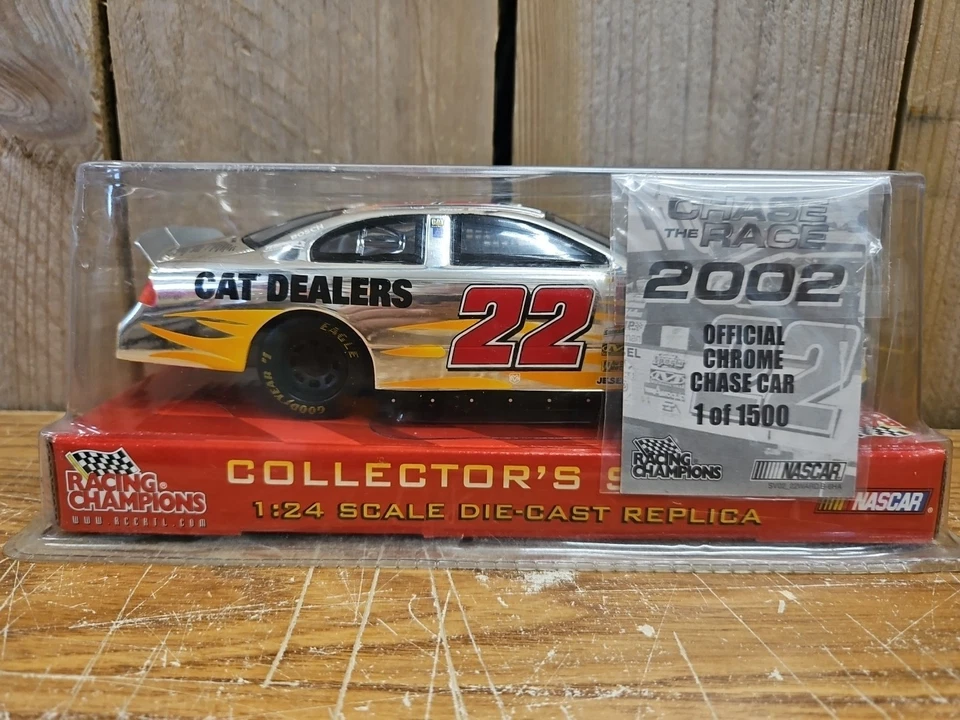 1/24 Ward Burton #22 CAT Dealers 2002 Racing Champions Chrome Chase Car Die-Cast - Image 4 of 4