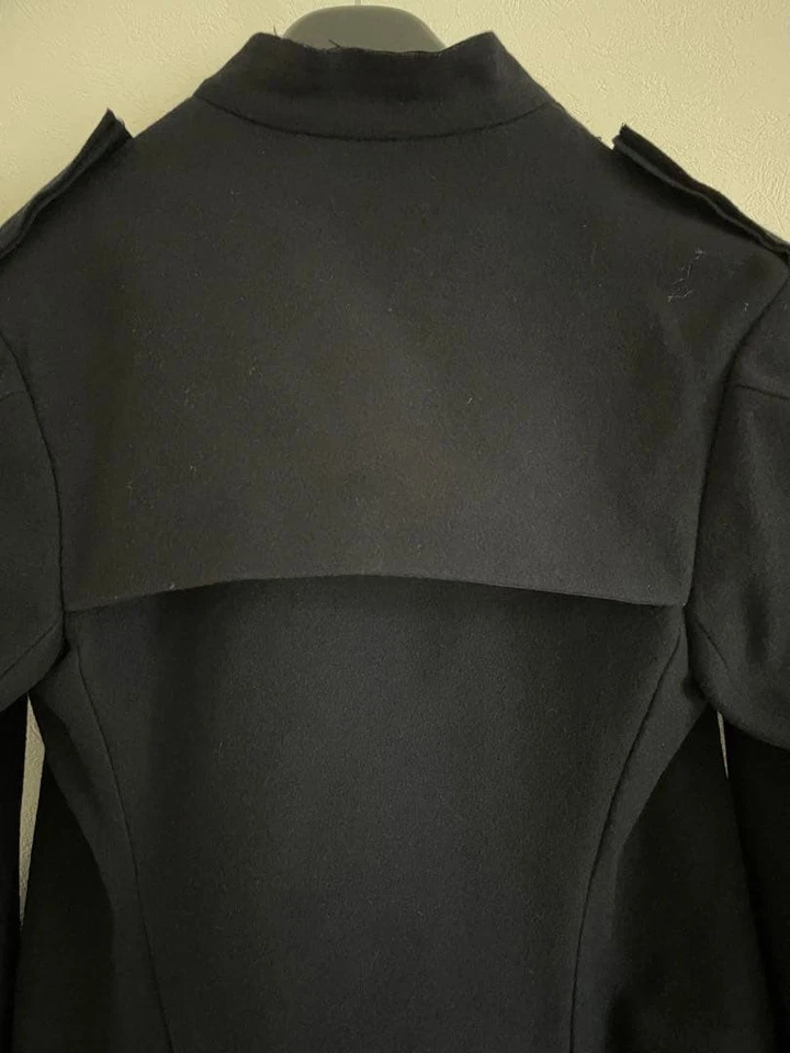 CHAQUETA DE LANA MILITAR USADA YOHJI YAMAMOTO CUELLO ALTO BUENA Foto 3 de 4