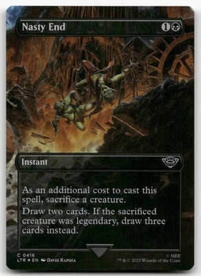 Nasty End (Borderless) #416 (Foil) (NM) Lord of the Rings LTR Magic MTG