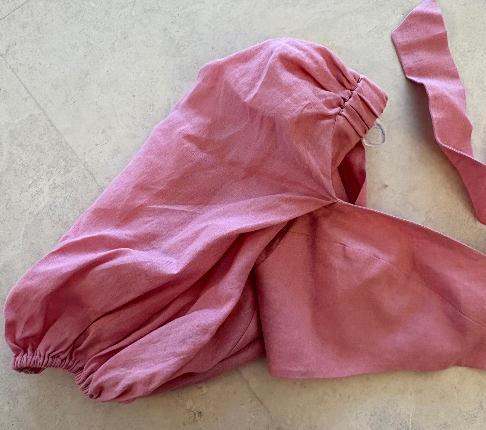 ZIMMERMANN Linen Square Neckline Crop Top - Pink - Size 2 *NWOT*