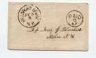 1850s Hillsboro Bridge NH stampless cover black CDS, paid 3 in circle [k.1390] — photo 1