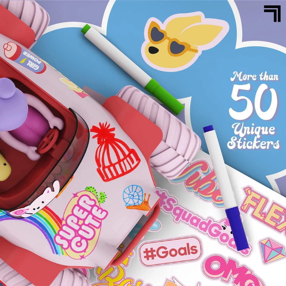 Sharper Image® Pixie Cruiser Doodle, Customizable RC Car with Markers FAST SHIP - Image 4 of 4