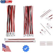 10 Pairs 1.25 mm JST 2 Pin Micro Electrical Male and Female Connector Plug wi...